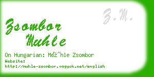 zsombor muhle business card